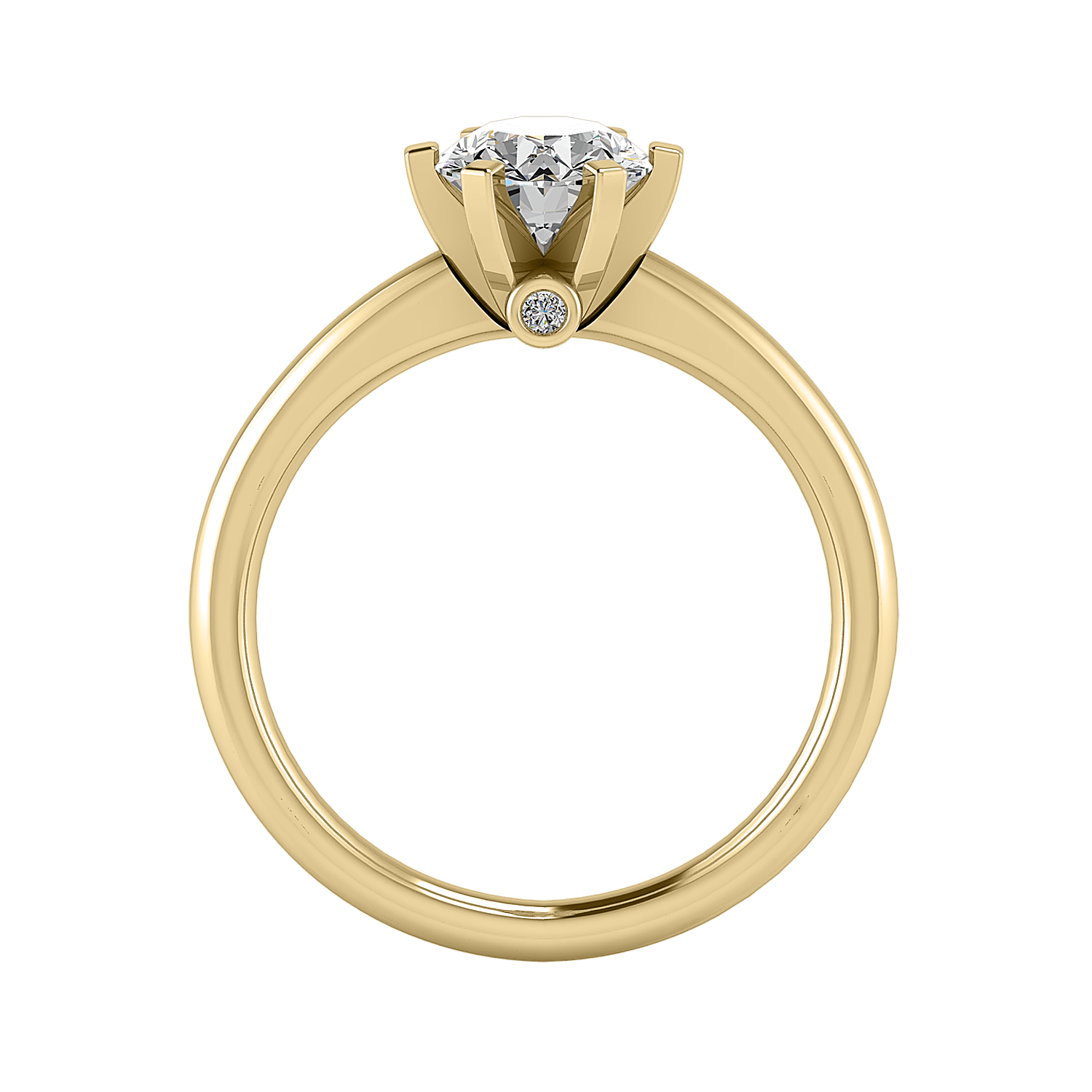 Ariella Solitaire engagement ring with 6 prongs